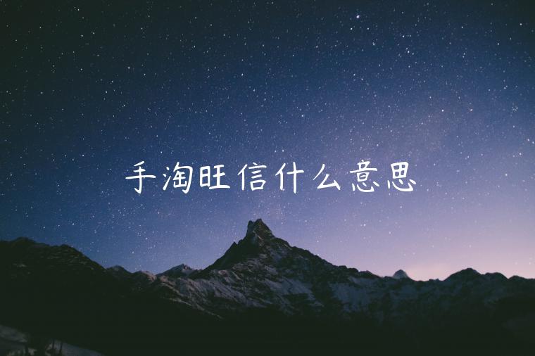 手淘旺信什么意思